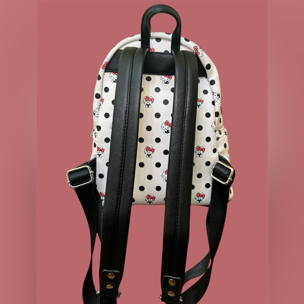 Loungefly Loves Hello Kitty EUC Polka Dot Backpack - Picture 5 of 9